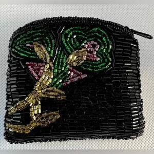 VINTAGE: JEROMES | mini-beaded coin purse